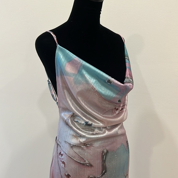 HILDUR YEOMAN The Siren Maxi Dress in Pink Mercury Sky - Picture 5 of 12